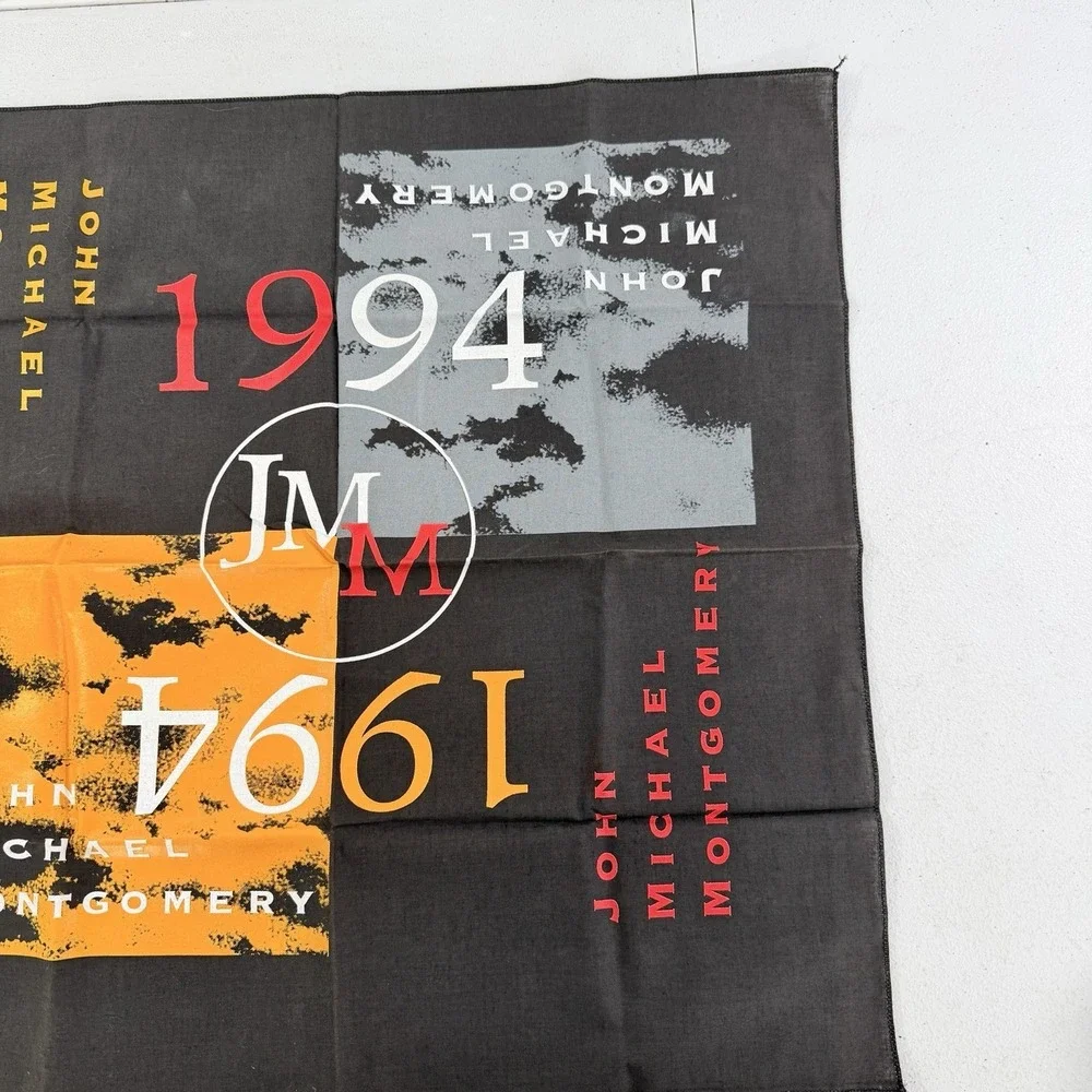 Vintage 1994 John Michael Montgomery Country Music Bandana Scarf 21